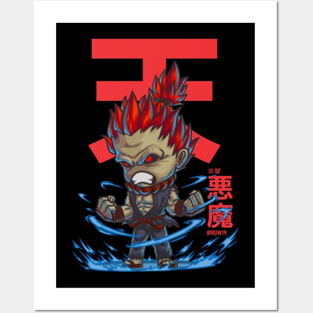 Devil Fighter Wall Art by Chibi Pops